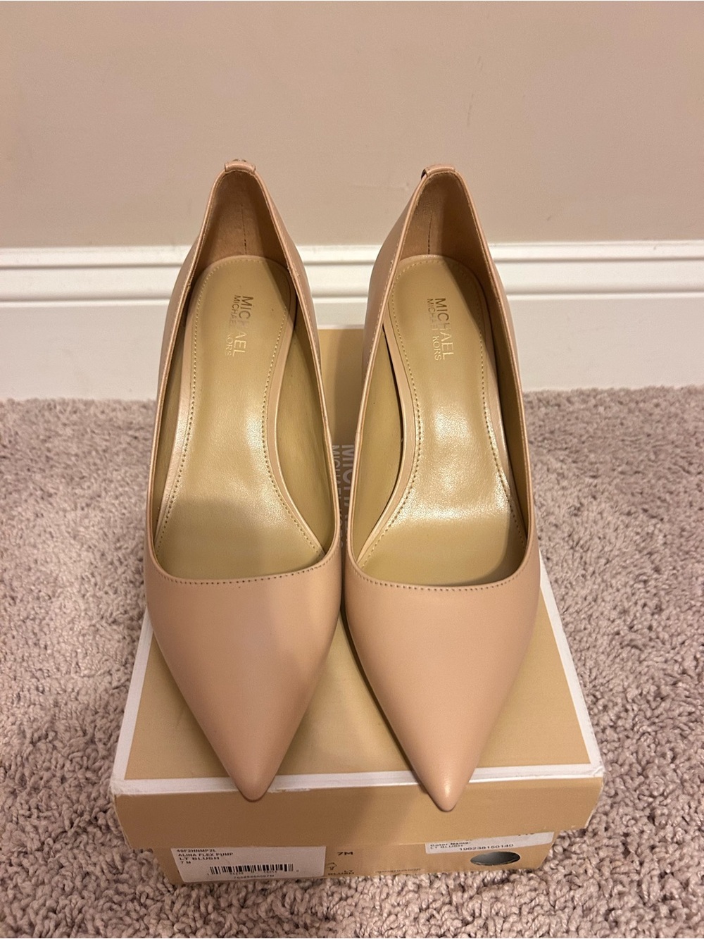 Michaels Blush Beige Pointed Toe Stiletto Pumps